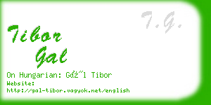 tibor gal business card